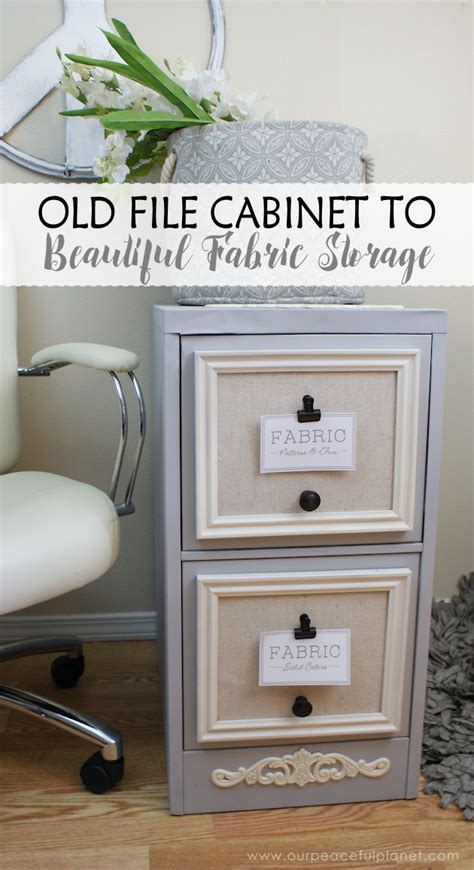 how to cover metal file cabinet with fabric|covering a metal filing cabinet.